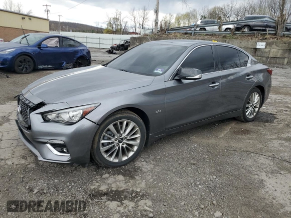 2019 Infiniti Q50 Luxe с VIN JN1EV7AR8KM594199, выставлен на аукционе Copart как лот 53190725 с пробегом 82 879 миль миль и Списание • Salvage title. История ставок и продаж доступна на DreamBid. Изображение 1.