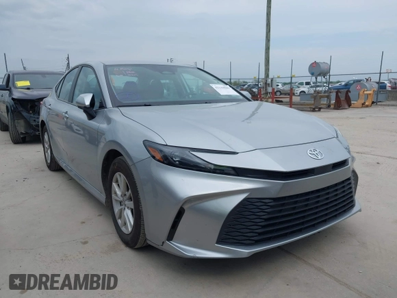 2025 Toyota Camry LE with VIN 4T1DAACK5SU000942, listed as a IAAI auction lot 42144009 with 23,505 mi miles and . Bid and sale history available at DreamBid. Image 1.