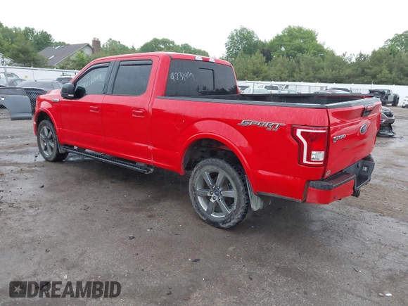 2016 Ford F-150 XLT with VIN 1FTFW1EF5GKE57428, listed as a IAAI auction lot 42314008 with 149,853 mi miles and . Bid and sale history available at DreamBid. Image 3.