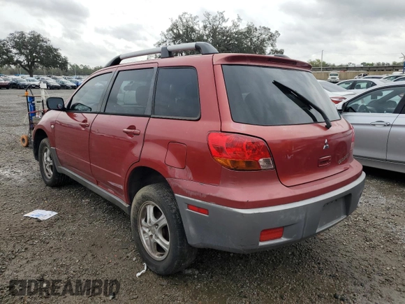 2003 Mitsubishi Outlander LS with VIN JA4LX31G03U109359, listed as a Copart auction lot 47572045 with 213,962 mi miles and Salvage Title. Bid and sale history available at carsss.com. Image 2.