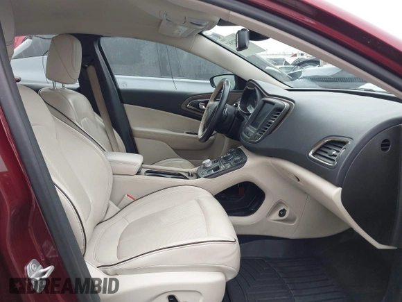 2015 Chrysler 200 C with VIN 1C3CCCCG1FN549009, listed as a IAAI auction lot 41702587 with 61,733 mi miles and . Bid and sale history available at carsss.com. Image 5.