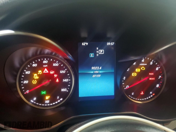 2019 Mercedes-Benz C 300 with VIN 55SWF8EB5KU300735, listed as a Copart auction lot 78601014 with 69,159 mi miles and Salvage Title. Bid and sale history available at carsss.com. Image 9.
