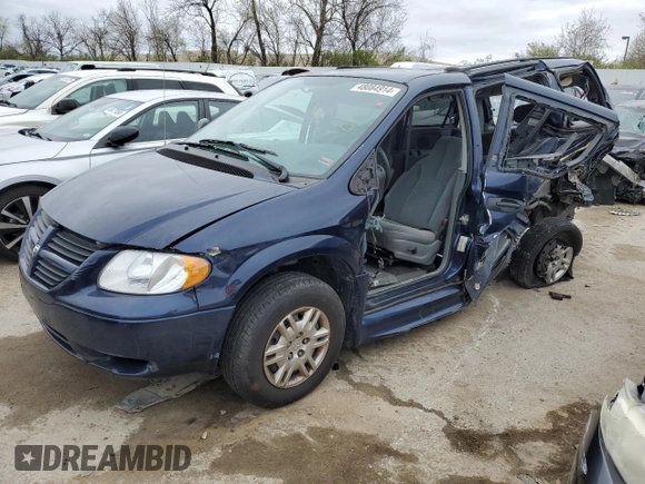 2005 Dodge Caravan SE z VIN 1D4GP24R65B225570, wystawiony jako Copart lot #87389614 z przebiegiem 61 392 mil mil oraz Szkoda całkowita • Salvage title. Historia ofert i sprzedaży dostępna na DreamBid. Obrazek 1.