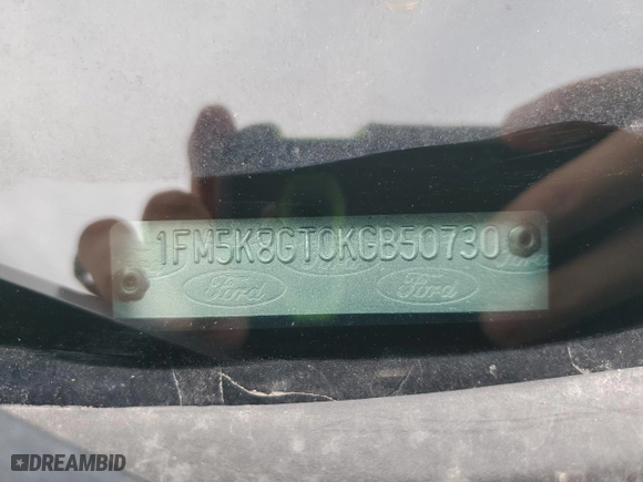 2019 Ford Explorer Sport with VIN 1FM5K8GT0KGB50730, listed as a Copart auction lot 44422915 with 80,257 mi miles and Salvage Title. Bid and sale history available at carsss.com. Image 13.