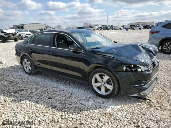 2013 Volkswagen Passat SE w/Sunroof with VIN 1VWBH7A38DC063299, listed as a Copart auction lot 87949495 with 0 mi miles and Salvage Title. Bid and sale history available at carsss.com. Image 4.