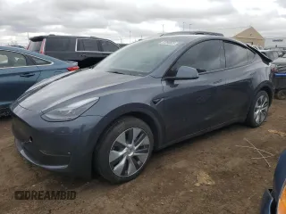 2023 Tesla Model Y Long Range with VIN 7SAYGDEE0PF864510, listed as a Copart auction lot 51259035 with 21,917 mi miles and Salvage Title. Bid and sale history available at DreamBid. Image 1.