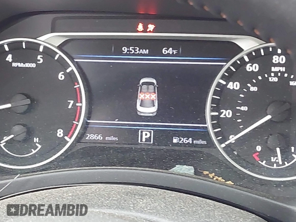 2025 Nissan Sentra SR with VIN 3N1AB8DV1SY278758, listed as a IAAI auction lot 42121523 with 2,866 mi miles and . Bid and sale history available at DreamBid. Image 7.