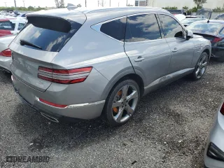 2021 Genesis GV80 with VIN KMUHBDSB5MU059687, listed as a Copart auction lot 59453104 with 0 mi miles and Non Repairable. Bid and sale history available at carsss.com. Image 3.