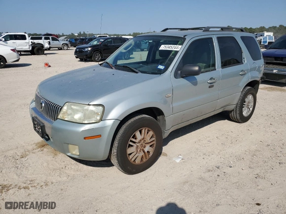 2006 Mercury Mariner Convenience with VIN 4M2YU56Z36DJ02169, listed as a Copart auction lot 75345244 with 243,896 mi miles and Salvage Title. Bid and sale history available at carsss.com. Image 1.
