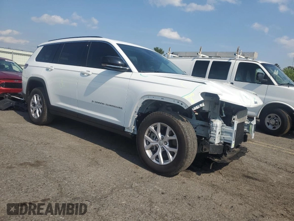 2022 Jeep Grand Cherokee Limited with VIN 1C4RJKBGXN8629137, listed as a Copart auction lot 60467085 with 27,188 mi miles and Salvage title. Bid and sale history available at DreamBid. Image 4.