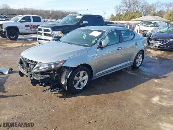 2014 Kia Optima Hybrid LX with VIN KNAGM4AD7E5069383, listed as a IAAI auction lot 41524817 with NaN miles. Bid and sale history available at carsss.com. Image 18.