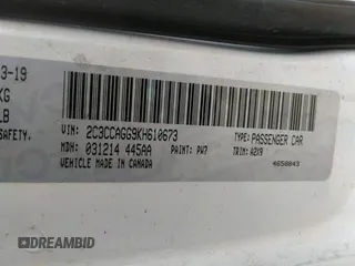2019 Chrysler 300 S with VIN 2C3CCAGG9KH610673, listed as a IAAI auction lot 42020204 with 126,105 mi miles and . Bid and sale history available at DreamBid. Image 9.
