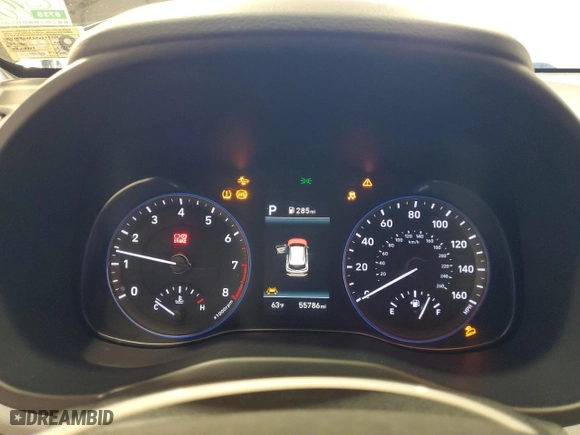 2021 Hyundai Kona SEL with VIN KM8K2CAA3MU739742, listed as a Copart auction lot 87004564 with 55,786 mi miles and Clean Title. Bid and sale history available at carsss.com. Image 9.