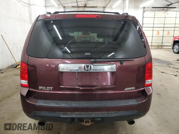 2012 Honda Pilot EX-L with VIN 5FNYF4H67CB045802, listed as a Copart auction lot 54498565 with 260,977 mi miles and Clean Title. Bid and sale history available at carsss.com. Image 6.