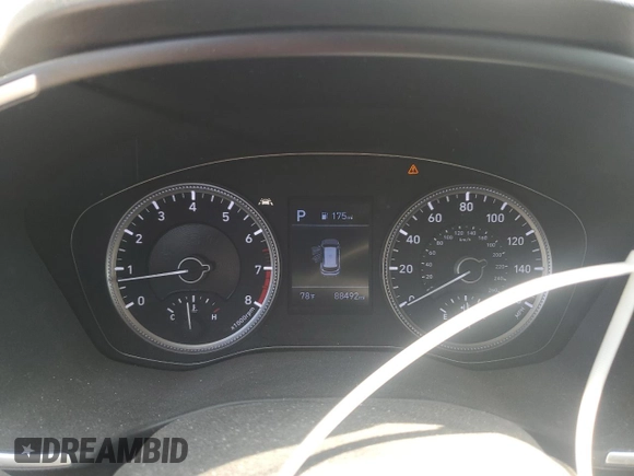 2019 Hyundai Santa Fe SE with VIN 5NMS2CAD7KH135680, listed as a Copart auction lot 59698015 with 88,492 mi miles and Salvage title. Bid and sale history available at DreamBid. Image 9.