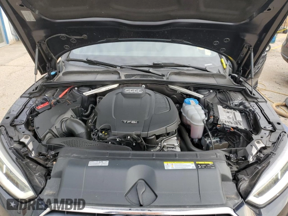 2018 Audi A5 Premium Plus with VIN WAUTNAF51JA091151, listed as a Copart auction lot 49102415 with 50,032 mi miles and Salvage Title. Bid and sale history available at DreamBid. Image 11.