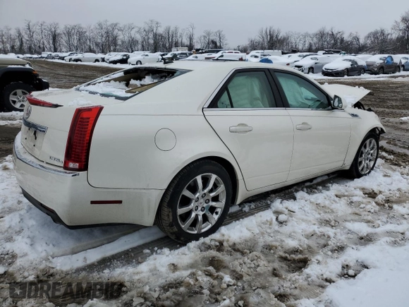 2008 Cadillac CTS AWD w/1SA with VIN 1G6DG577880210177, listed as a Copart auction lot 44884255 with 0 mi miles and Salvage Title. Bid and sale history available at carsss.com. Image 3.