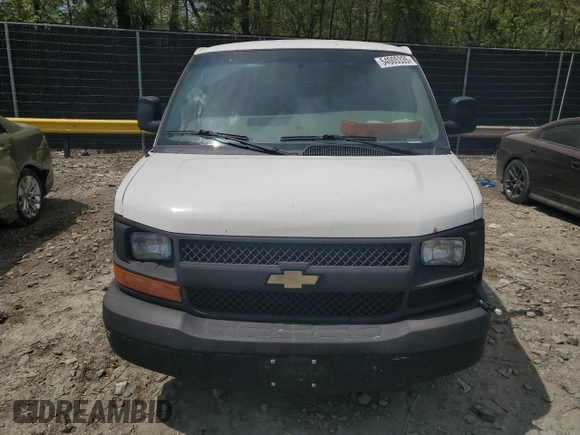 2013 Chevrolet Express Cargo with VIN 1GCWGFBA4D1110306, listed as a Copart auction lot 54005335 with 300,748 mi miles and Salvage title. Bid and sale history available at DreamBid. Image 5.