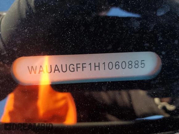 2017 Audi A3 Sedan Premium with VIN WAUAUGFF1H1060885, listed as a Copart auction lot 45516145 with 64,494 mi miles and Salvage Title. Bid and sale history available at carsss.com. Image 12.