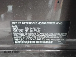 2012 BMW 3 Series 328i z VIN WBA3C1C55CA696853, wystawiony jako IAAI lot #41870826 z przebiegiem 215 613 mil mil oraz . Historia ofert i sprzedaży dostępna na DreamBid. Obrazek 9.