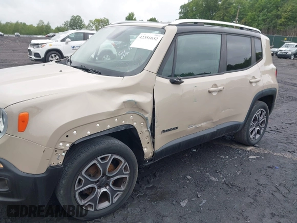 2015 Jeep Renegade Limited with VIN ZACCJBDT0FPB55402, listed as a IAAI auction lot 42351032 with 105,059 mi miles and . Bid and sale history available at DreamBid. Image 6.