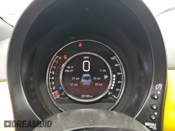 2016 FIAT 500 Sport z VIN 3C3CFFBRXGT155408, wystawiony jako Copart lot #53004854 z przebiegiem 35 188 mil mil oraz Szkoda całkowita • Salvage title. Historia ofert i sprzedaży dostępna na DreamBid. Obrazek 9.