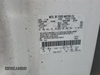 2007 Ford F-150 XLT z VIN 1FTPW12557KB72504, wystawiony jako Copart lot #50951135 z przebiegiem Nie podano mil oraz Szkoda całkowita • Salvage title. Historia ofert i sprzedaży dostępna na DreamBid. Obrazek 12.