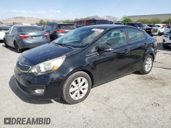2013 Kia Rio EX with VIN KNADN4A30D6104166, listed as a Copart auction lot 56752345 with 129,708 mi miles and Salvage title. Bid and sale history available at DreamBid. Image 1.