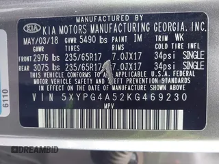 2019 Kia Sorento S V6 with VIN 5XYPG4A52KG469230, listed as a IAAI auction lot 41590453 with 136,602 mi miles. Bid and sale history available at carsss.com. Image 9.