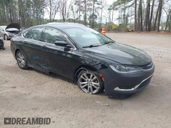 2015 Chrysler 200 Limited with VIN 1C3CCCAB1FN623343, listed as a IAAI auction lot 41958145 with 79,666 mi miles and . Bid and sale history available at DreamBid. Image 1.