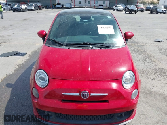 2015 FIAT 500 Turbo with VIN 3C3CFFHH2FT648125, listed as a IAAI auction lot 41835574 with 111,197 mi miles. Bid and sale history available at carsss.com. Image 6.