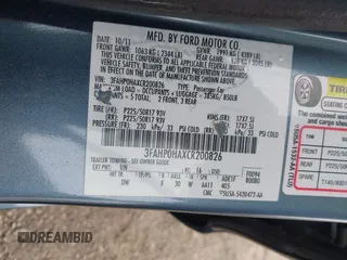 2012 Ford Fusion SE z VIN 3FAHP0HAXCR200826, wystawiony jako IAAI lot #42448447 z przebiegiem 109 439 mil mil oraz . Historia ofert i sprzedaży dostępna na DreamBid. Obrazek 9.