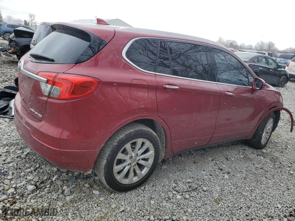 2017 Buick Envision Essence with VIN LRBFXDSAXHD075357, listed as a Copart auction lot 46142955 with 57,796 mi miles and Salvage Title. Bid and sale history available at carsss.com. Image 3.