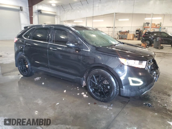 2015 Ford Edge Titanium with VIN 2FMTK4K82FBC34158, listed as a Copart auction lot 44114675 with 146,139 mi miles and Salvage Title. Bid and sale history available at carsss.com. Image 4.