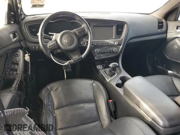 2016 Kia Optima Hybrid EX with VIN KNAGN4AD2G5098872, listed as a Copart auction lot 43930105 with 0 mi miles and Salvage Title. Bid and sale history available at carsss.com. Image 8.