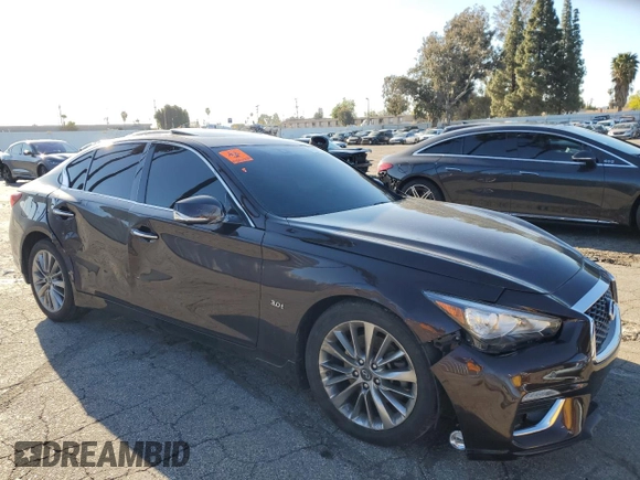 2018 Infiniti Q50 3.0t LUXE with VIN JN1EV7AP7JM359712, listed as a Copart auction lot 48926325 with 81,487 mi miles and Salvage Title. Bid and sale history available at carsss.com. Image 4.