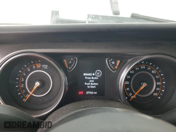 2022 Jeep Wrangler Sport with VIN 1C4HJXAG8NW181325, listed as a Copart auction lot 82700694 with 27,763 mi miles and Salvage Title. Bid and sale history available at DreamBid. Image 9.