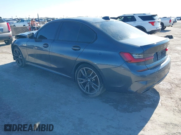 2020 BMW 3 Series M340i with VIN WBA5U7C04LFH15329, listed as a IAAI auction lot 41383675 with Not Provided miles. Bid and sale history available at carsss.com. Image 3.