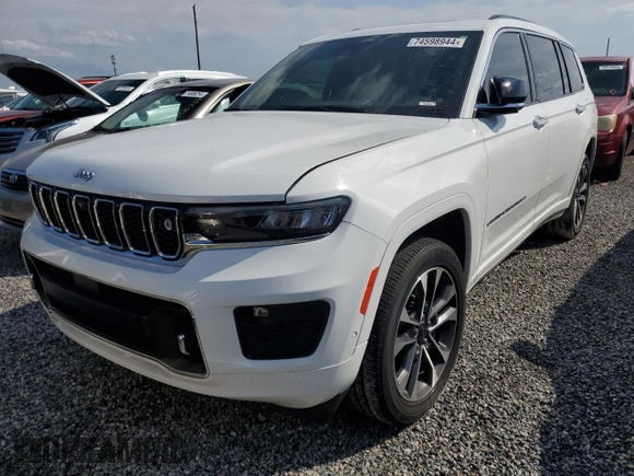 2021 Jeep Grand Cherokee Overland with VIN 1C4RJJDGXM8183349, listed as a Copart auction lot 74598944 with Not provided miles and Salvage title. Bid and sale history available at DreamBid. Image 1.
