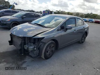 2013 Honda Civic LX with VIN 19XFB2F50DE093862, listed as a Copart auction lot 54734945 with 105,955 mi miles and Salvage Title. Bid and sale history available at DreamBid. Image 1.