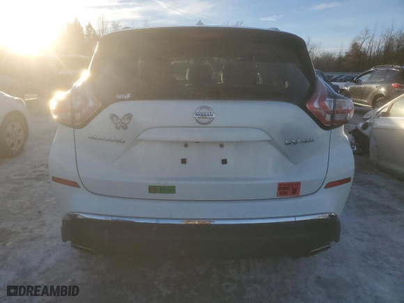 2015 Nissan Murano SV with VIN 5N1AZ2MH6FN259458, listed as a Copart auction lot 42561365 with 87,611 mi miles and Salvage Title. Bid and sale history available at carsss.com. Image 6.