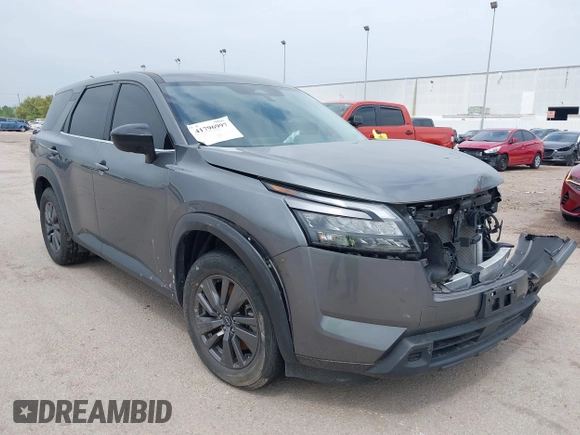 2023 Nissan Pathfinder S with VIN 5N1DR3AC0PC205758, listed as a IAAI auction lot 41796997 with 37,062 mi miles and . Bid and sale history available at DreamBid. Image 1.