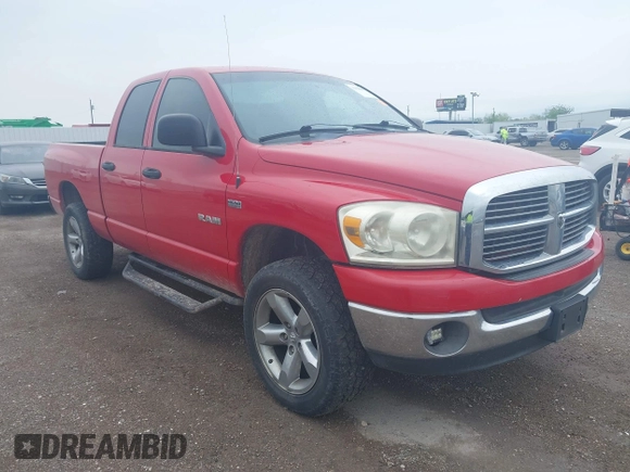 2008 Dodge 1500 SLT with VIN 1D7HU18268S601342, listed as a IAAI auction lot 41930805 with 103,741 mi miles and . Bid and sale history available at DreamBid. Image 1.