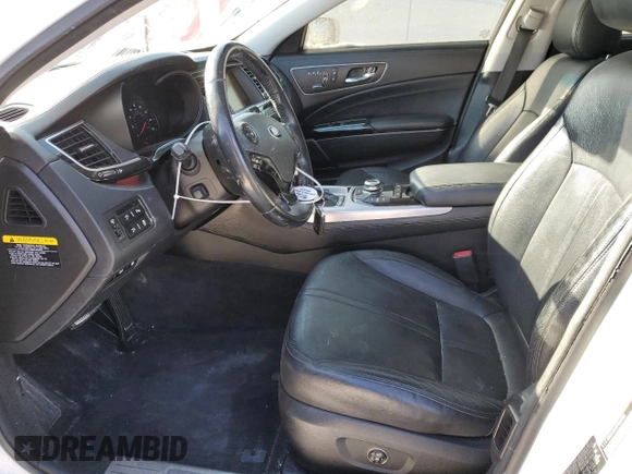 2015 Kia K900 Premium with VIN KNALU4D49F6025052, listed as a Copart auction lot 37285904 with 81,490 mi miles and Salvage Title. Bid and sale history available at carsss.com. Image 7.