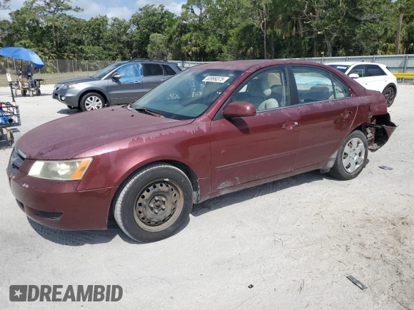 2007 Hyundai Sonata GLS with VIN 5NPET46CX7H236450, listed as a Copart auction lot 53999375 with 137,596 mi miles and Salvage Title. Bid and sale history available at DreamBid. Image 1.