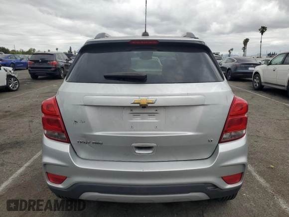 2017 Chevrolet Trax LT with VIN 3GNCJPSBXHL167585, listed as a Copart auction lot 53670845 with 95,871 mi miles and Salvage Title. Bid and sale history available at carsss.com. Image 6.