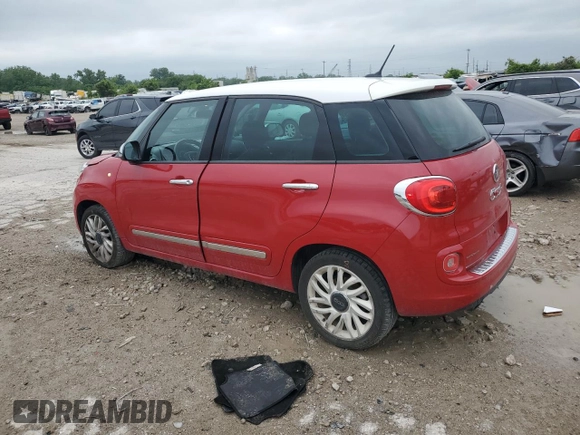 2014 FIAT 500L Lounge with VIN ZFBCFACH6EZ029513, listed as a Copart auction lot 57478605 with 105,824 mi miles and Salvage title. Bid and sale history available at DreamBid. Image 2.