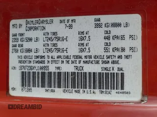 2000 Dodge Ram 2500 with VIN 1B7KF236XYJ100955, listed as a Copart auction lot 70304884 with 250,592 mi miles and Salvage Title. Bid and sale history available at carsss.com. Image 14.
