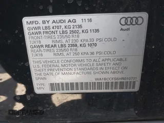 2017 Audi Q3 Premium with VIN WA1BCCFS5HR010731, listed as a IAAI auction lot 42211073 with 67,383 mi miles and . Bid and sale history available at DreamBid. Image 9.