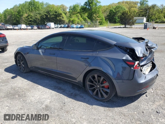 2020 Tesla Model 3 Performance z VIN 5YJ3E1EC1LF713406, wystawiony jako Copart lot #55252595 z przebiegiem 39 905 mil mil oraz Szkoda całkowita • Salvage title. Historia ofert i sprzedaży dostępna na DreamBid. Obrazek 2.